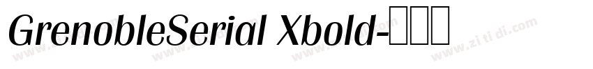 GrenobleSerial Xbold字体转换